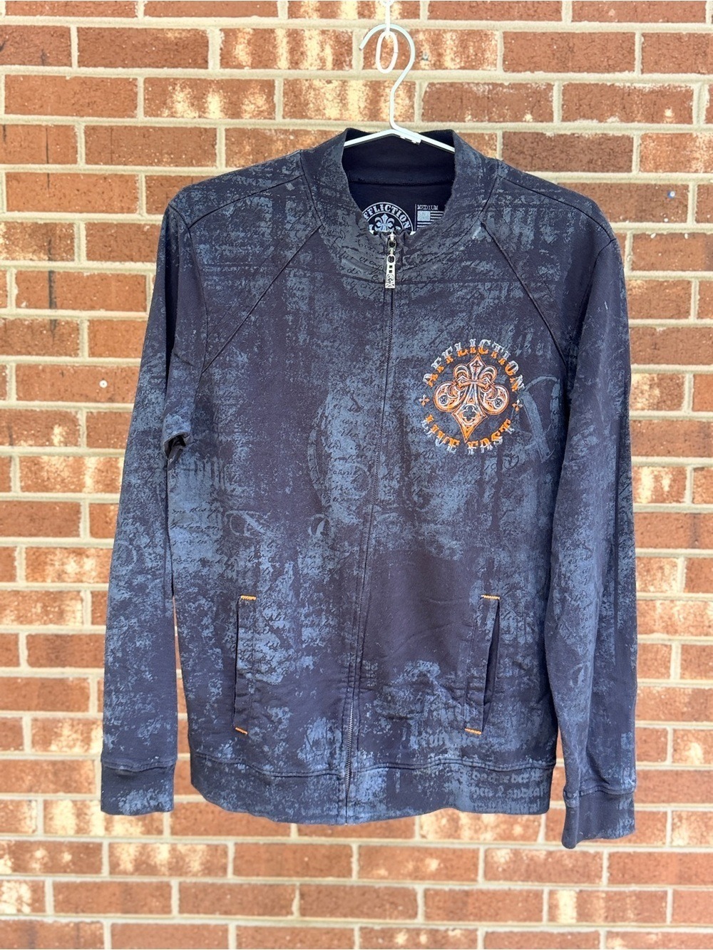 Affliction Mens Black Long Sleeve Jacket Size Medium - Picture 3 of 12